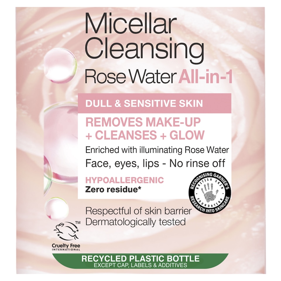 image 1 of Garnier Skin Active Micellar Water Rose 400Ml