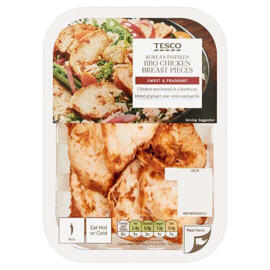 Tesco Korean Bbq Cooked Chicken Chunks 180G Tesco Groceries