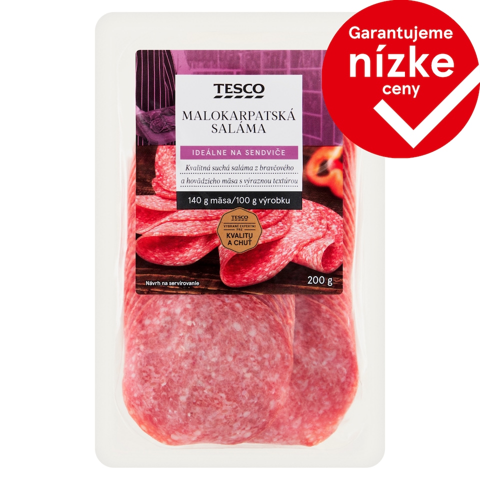 Tesco Malokarpatská saláma 200 g