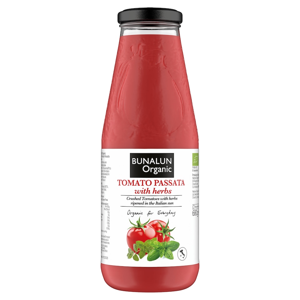 Bunalun Organic Tomato Passata With Herbs 680G