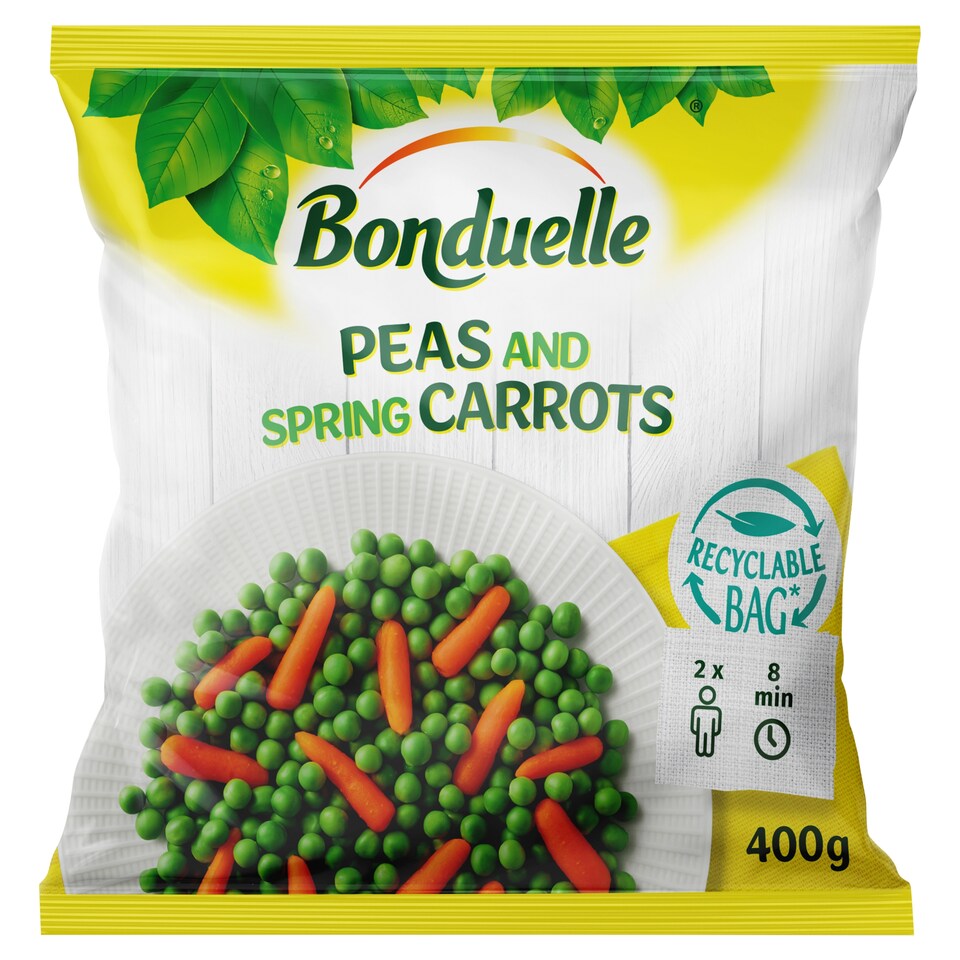 Bonduelle Quick-Frozen Peas and Spring Carrots Mix 400 g