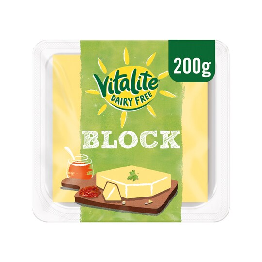 Vitalite Dairy Free Block Cheese 200G Tesco Groceries
