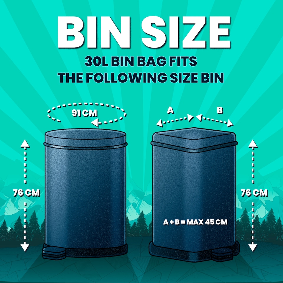 image 1 of Beast Super Strong 30L Tall & Slim Bin Bags 10 Pack