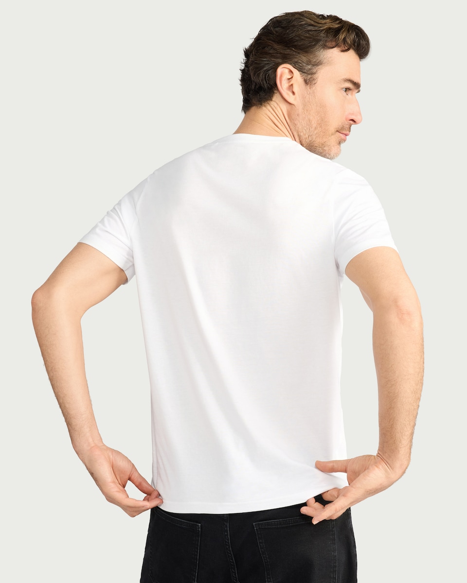 image 1 of F&F Pure Cotton Slogan T-Shirt in White