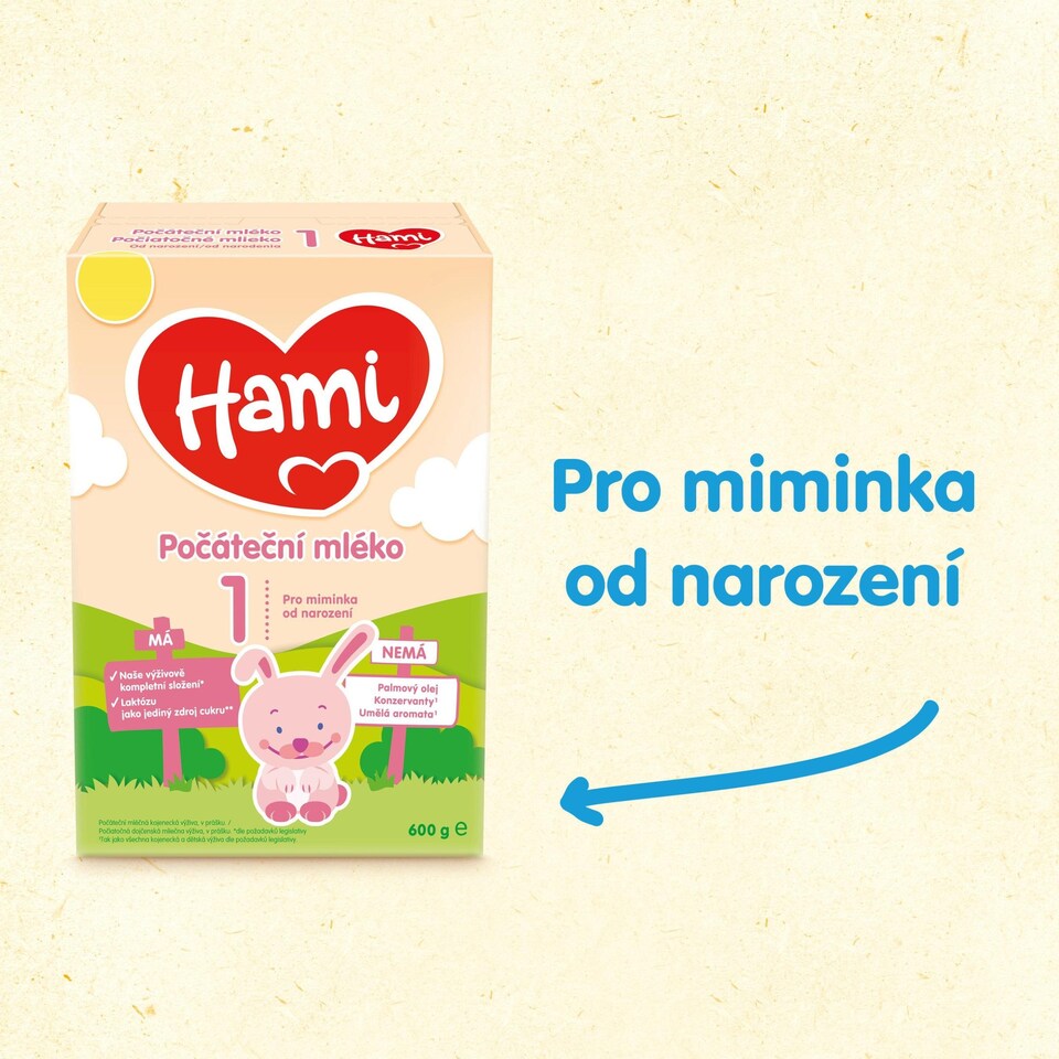 Obrázek 1 pro produkt HAMI 1 počáteční kojenecká výživa 600g