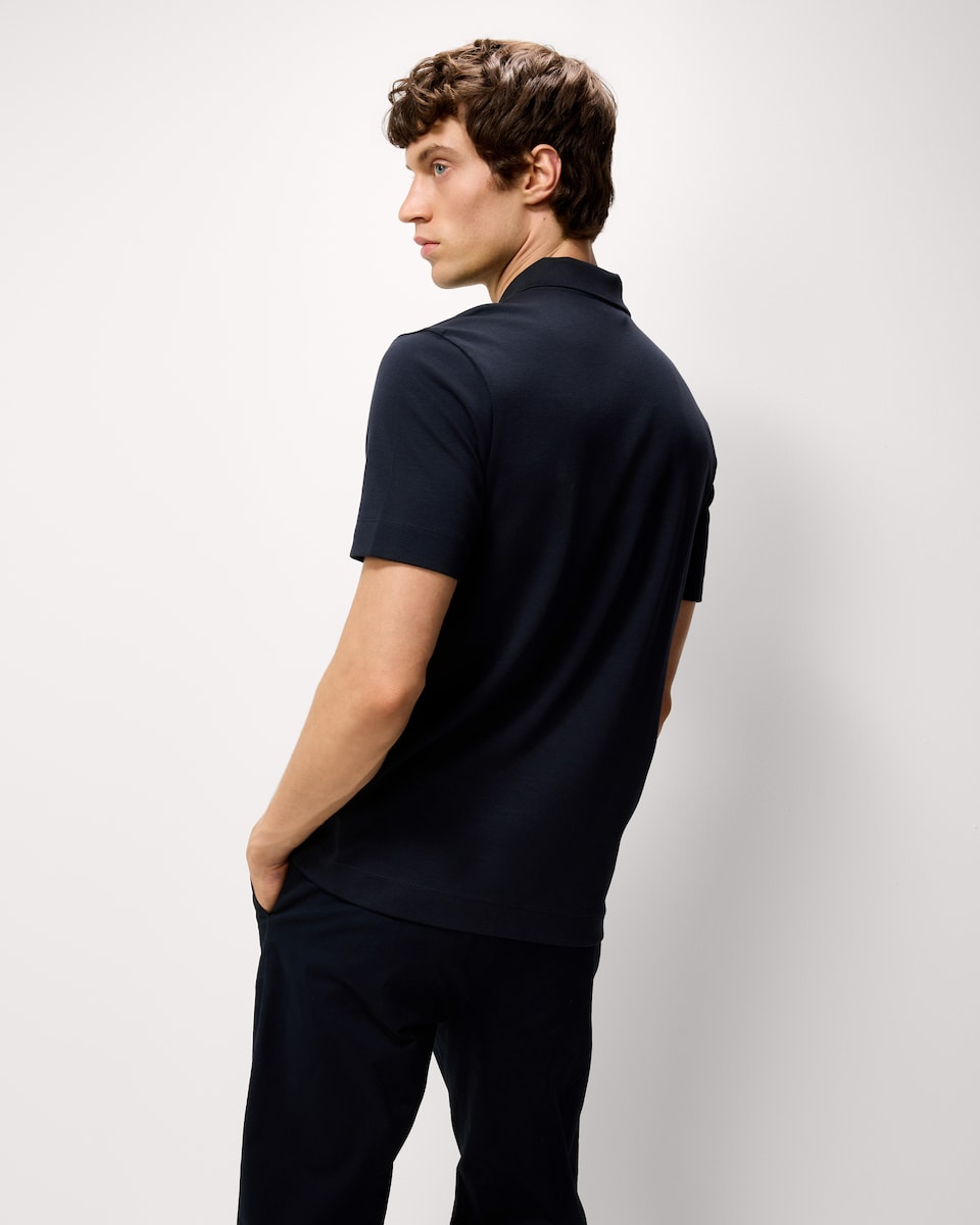 image 1 of F&F Pure Cotton Polo Shirt in Navy