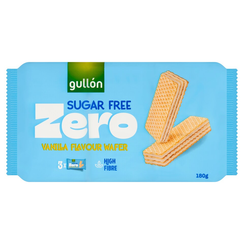 image 1 of Gullón Sugar Free Vanilla Flavour Wafer 3 x 60g (180g)
