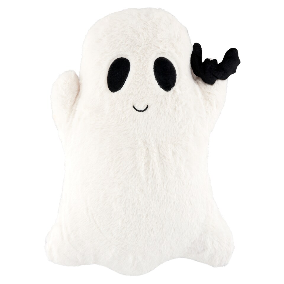 F&F Home Ghost Shaped Faux Fur Cushion 32 cm x 44 cm