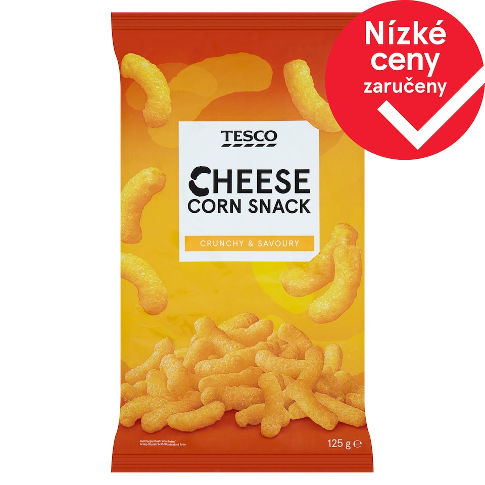 Tesco Kukuřičné křupky se sýrovou příchutí 125g