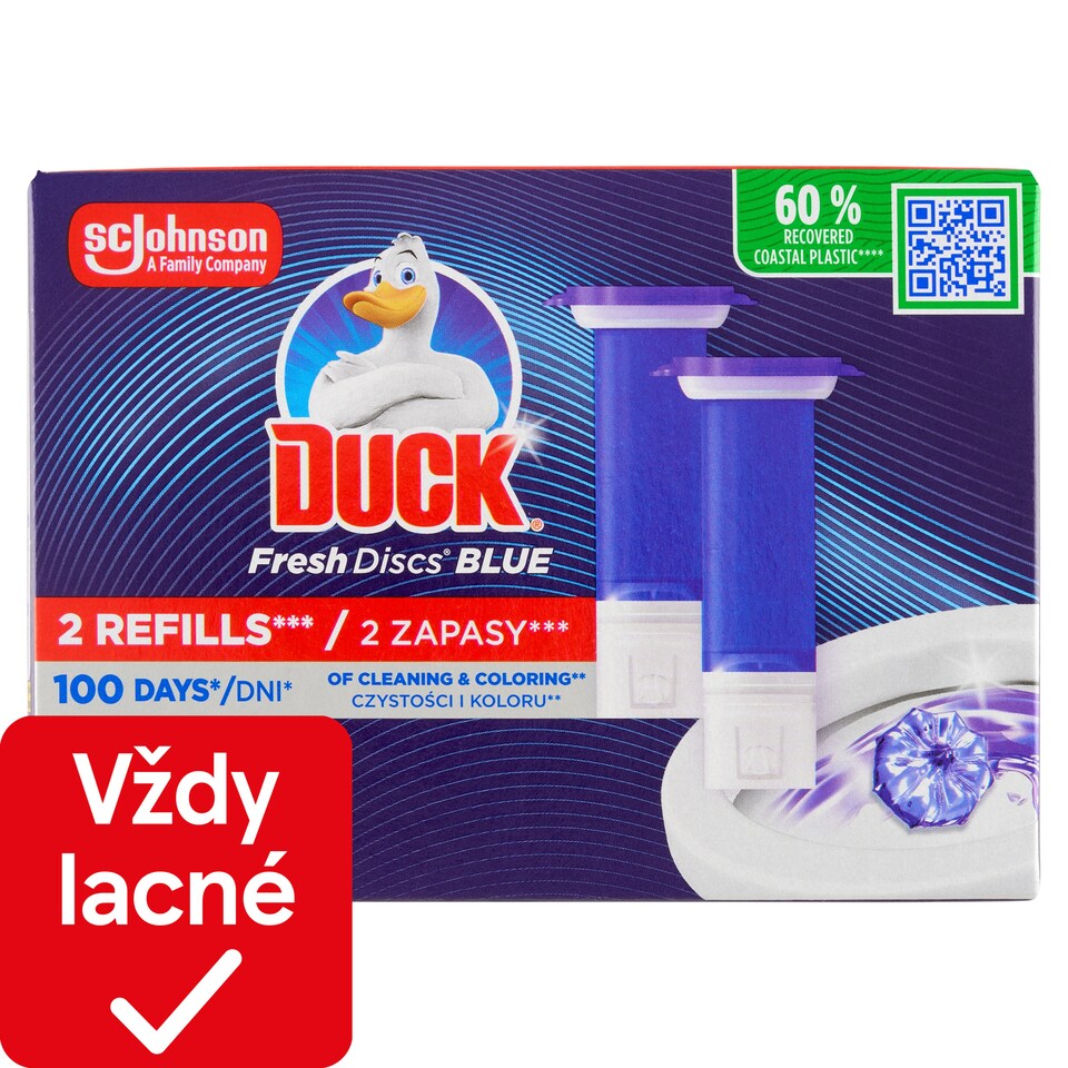 image 1 of Duck Fresh Discs Toilet Cleaner Blue Refill 2 x 36 ml (72 ml)