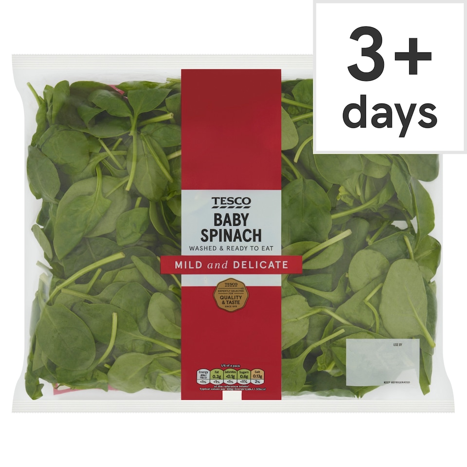 image 1 of Tesco Baby Spinach 220G