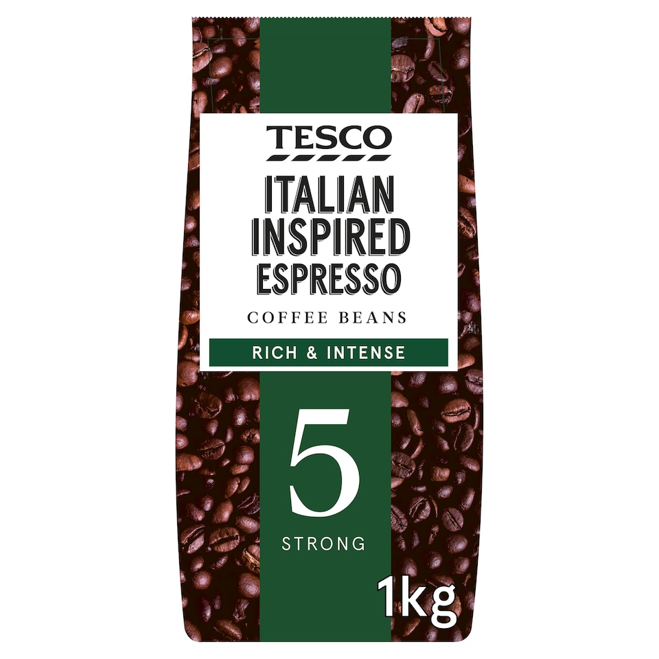Tesco Italian Inspired Espresso Coffee Beans 1Kg