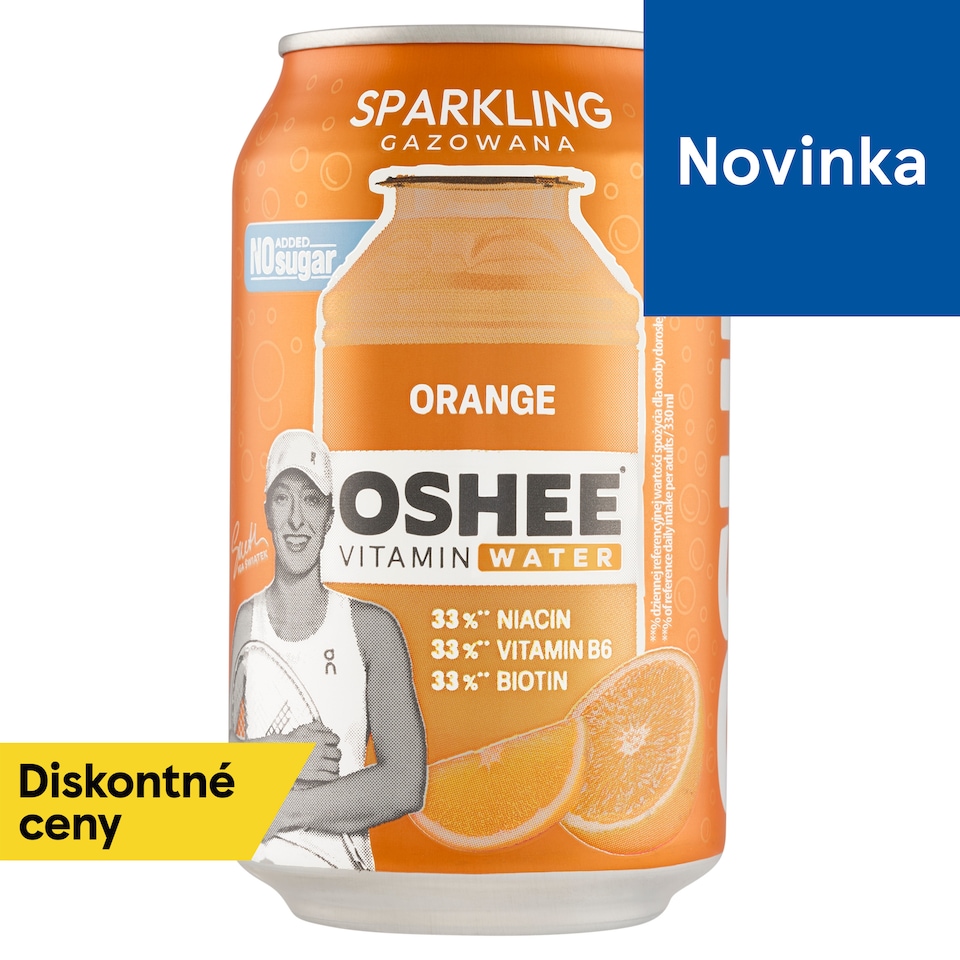 obrázok 1 z Oshee Vitamin Water sýtený nealkoholický nápoj s príchuťou pomaranča 330 ml