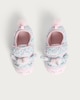 image 2 of F&F Girls Borg Unicorn Slippers in Multi Pink