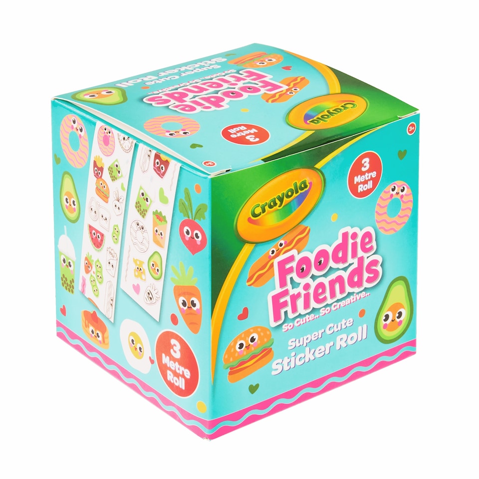 image 1 of Crayola Foodie Friends Sticker Roll 3m