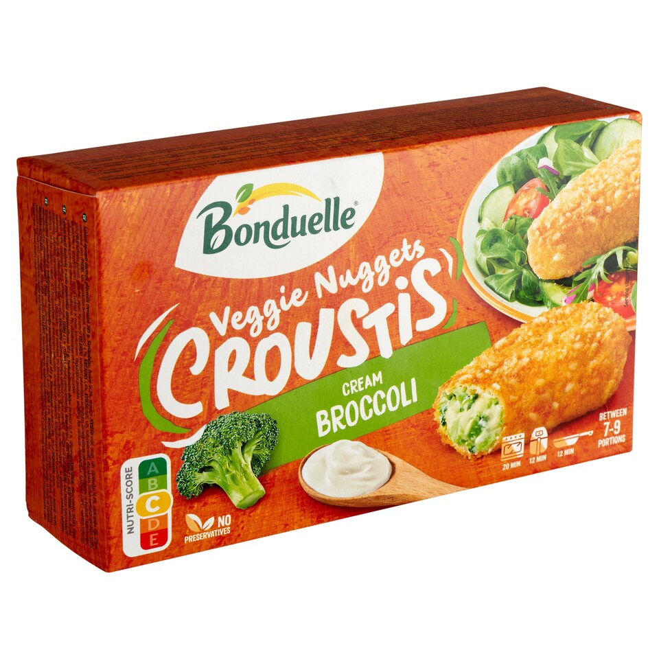 Bonduelle Veggie Nuggets gyorsfagyasztott panírozott és elősütött sajtos zöldségkorong 305 g