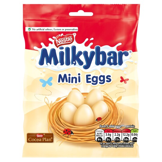 Milkybar White Chocolate Mini Eggs Pouch