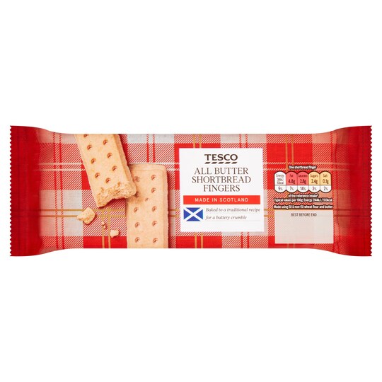 Tesco All Butter Shortbread Fingers 250g Tesco Groceries