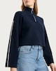 image 1 of F&F Half Zip Cropped Jumper in Navy