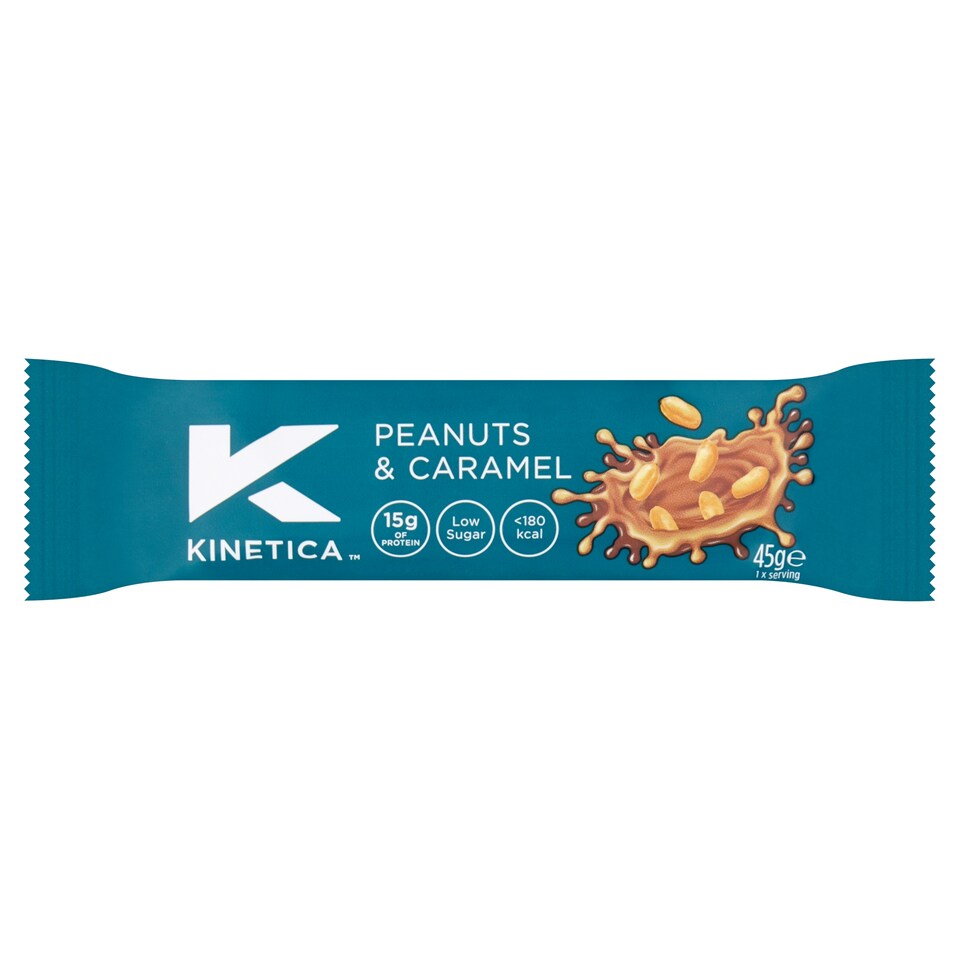 Kinetica Peanuts And Caramel Protein Bar 45G