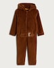 image 2 of Gruffalo Zip Up Hooded Onesie in Brown