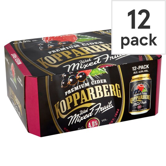 Kopparberg Mixed Fruit Cider 12X330ml Can Tesco Groceries