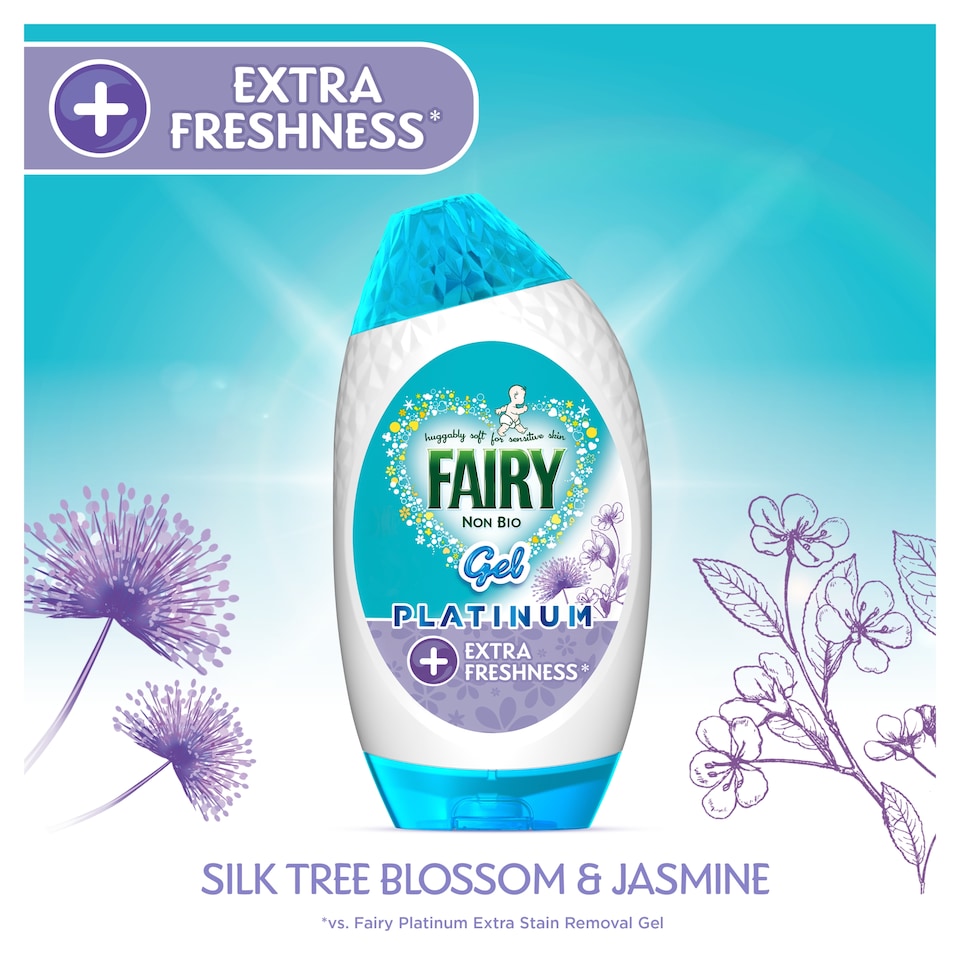 image 1 of Fairy Platinum Washing Gel Silk Tree Blossom & Jasmine 38 Washes 1254ML