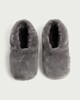 image 2 of F&F Faux Fur Fleece Lined Slipper Socks in Grey