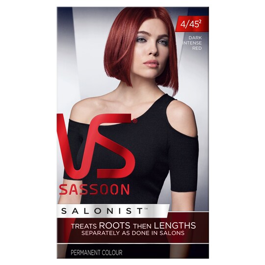 Vidal Sassoon Dark Intense Red4/45 Hair Dye Tesco Groceries