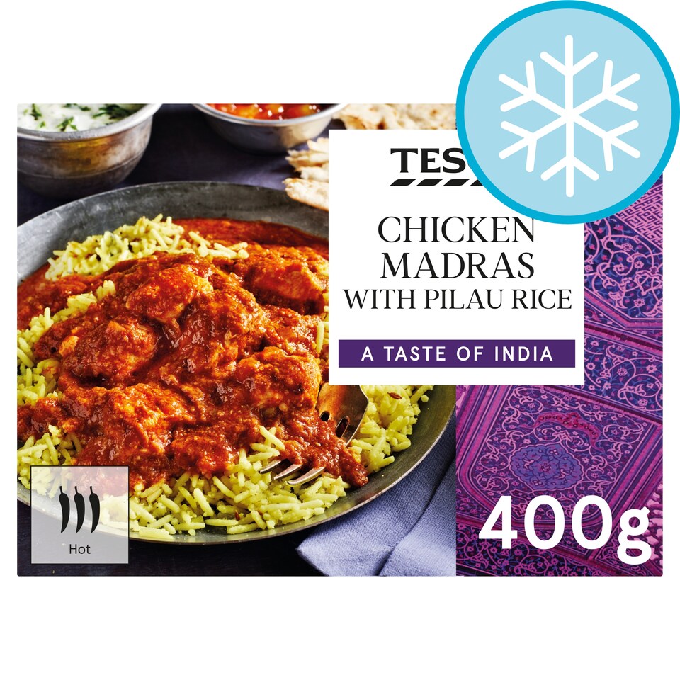 Tesco Chicken Madras With Pilau Rice 400G