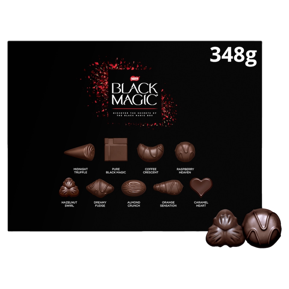image 1 of Black Magic Dark Chocolate Box 348g