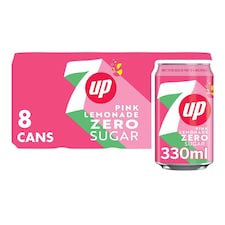 7 UP Pink Lemonade Soft Drink 8 x 330ml