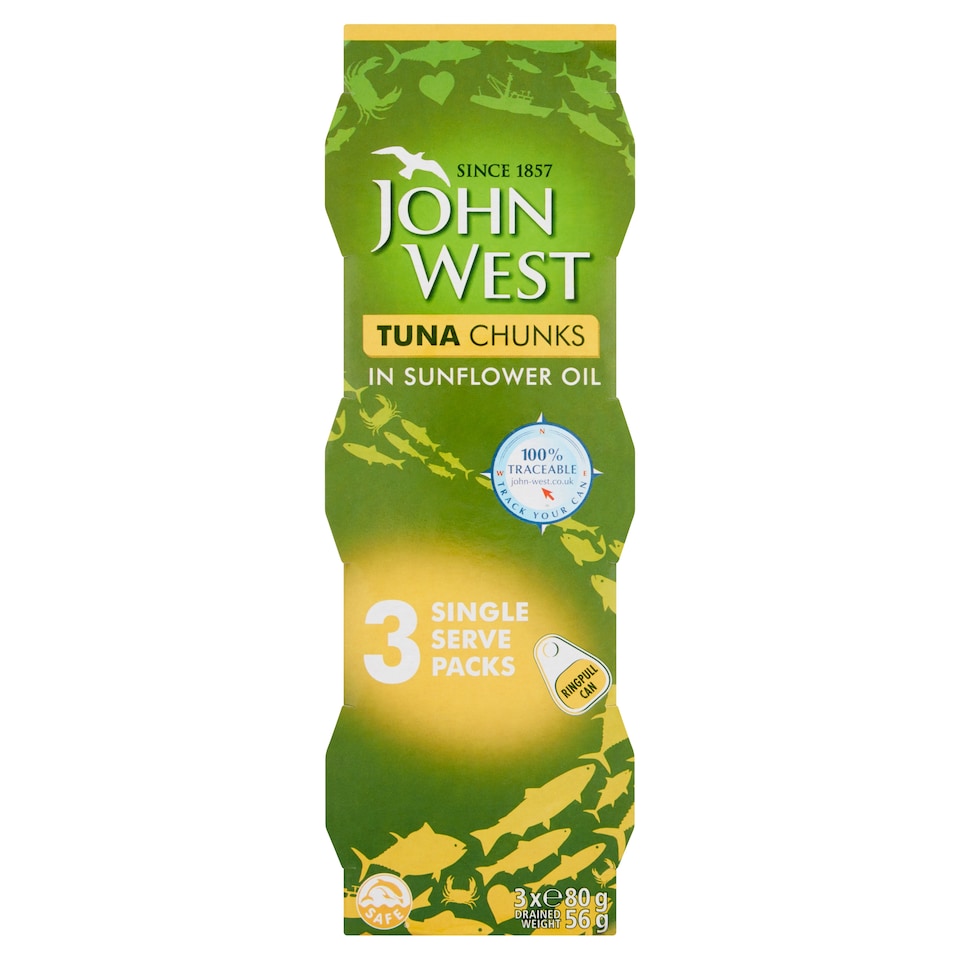 John West Tuna Chunks In Sunflower Oil 3X80g