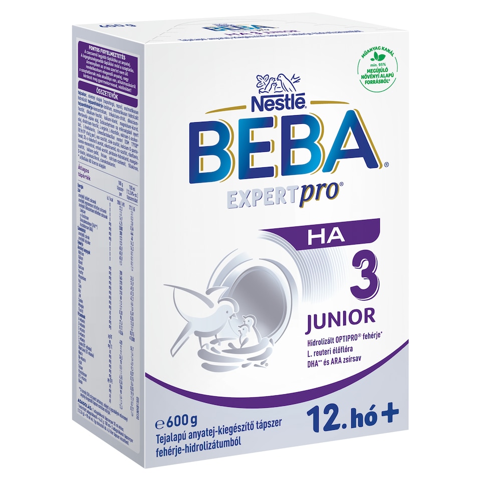Beba ExpertPro HA 3 Junior tejalapú anyatej-kiegészítő tápszer 12. hó+ 600 g