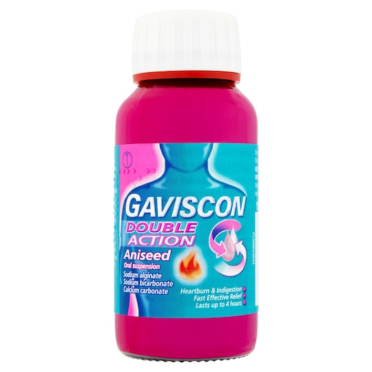 Gaviscon Double Action Aniseed 150Ml Tesco Groceries
