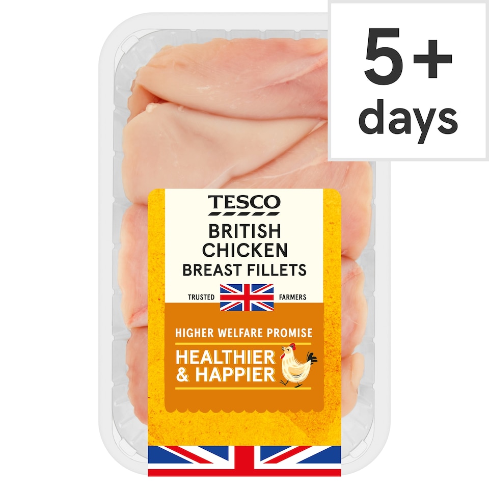 Tesco British Chicken Breast Fillets 950G