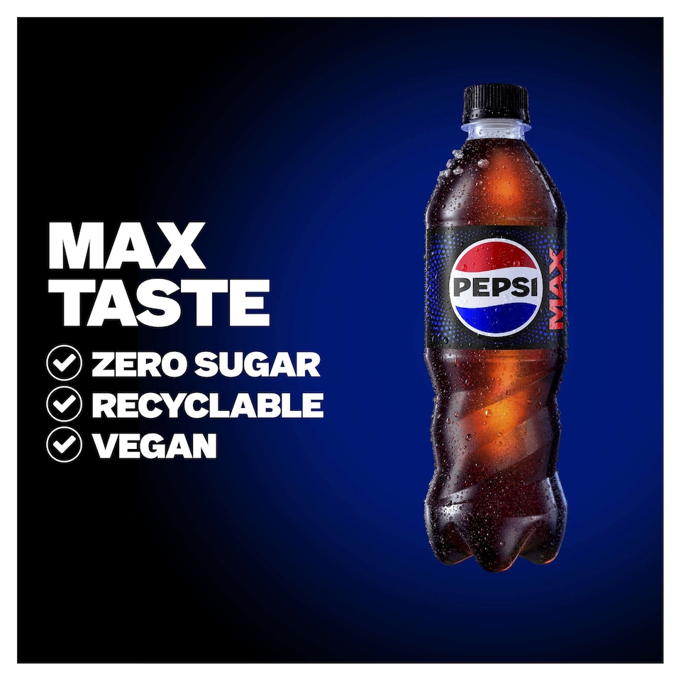 image 1 of Pepsi Max No Sugar Cola Bottle 500ml