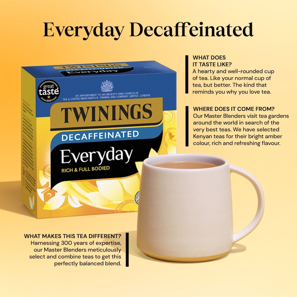 image 1 of Twinings Decaffeinated Everyday Tea Bags 80 Pack 250g