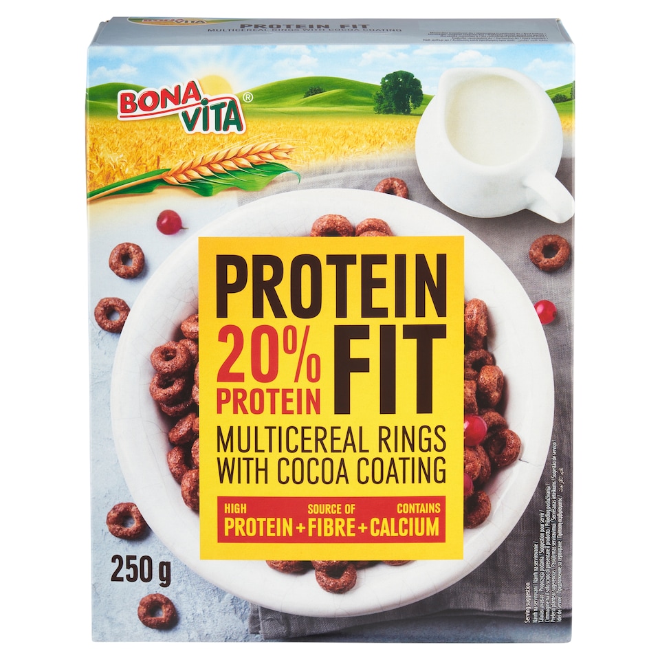 obrázok 1 z Bona Vita Protein Fit proteínové obilninové krúžky s kakaom 250 g