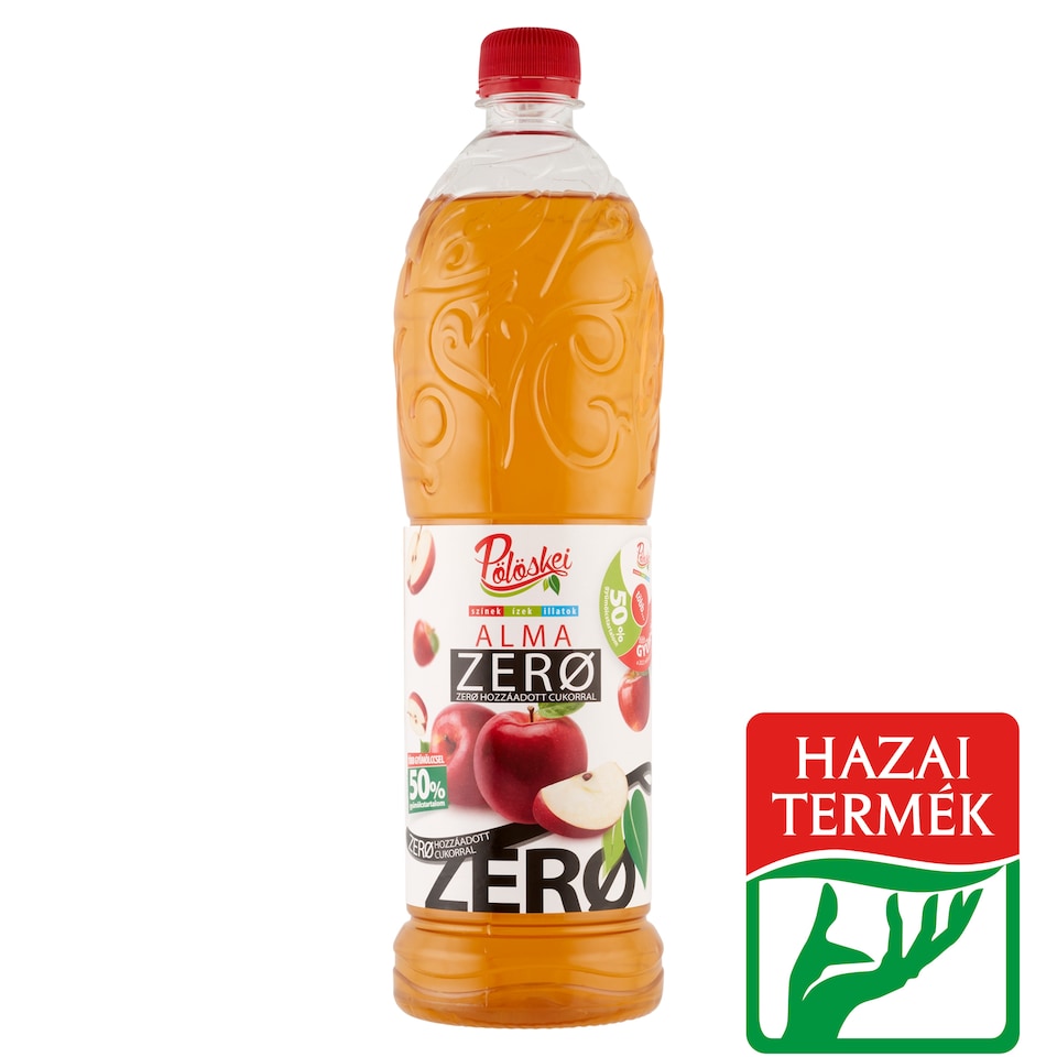 Pölöskei Zero alma ízű gyümölcsszörp édesítőszerekkel 1 l