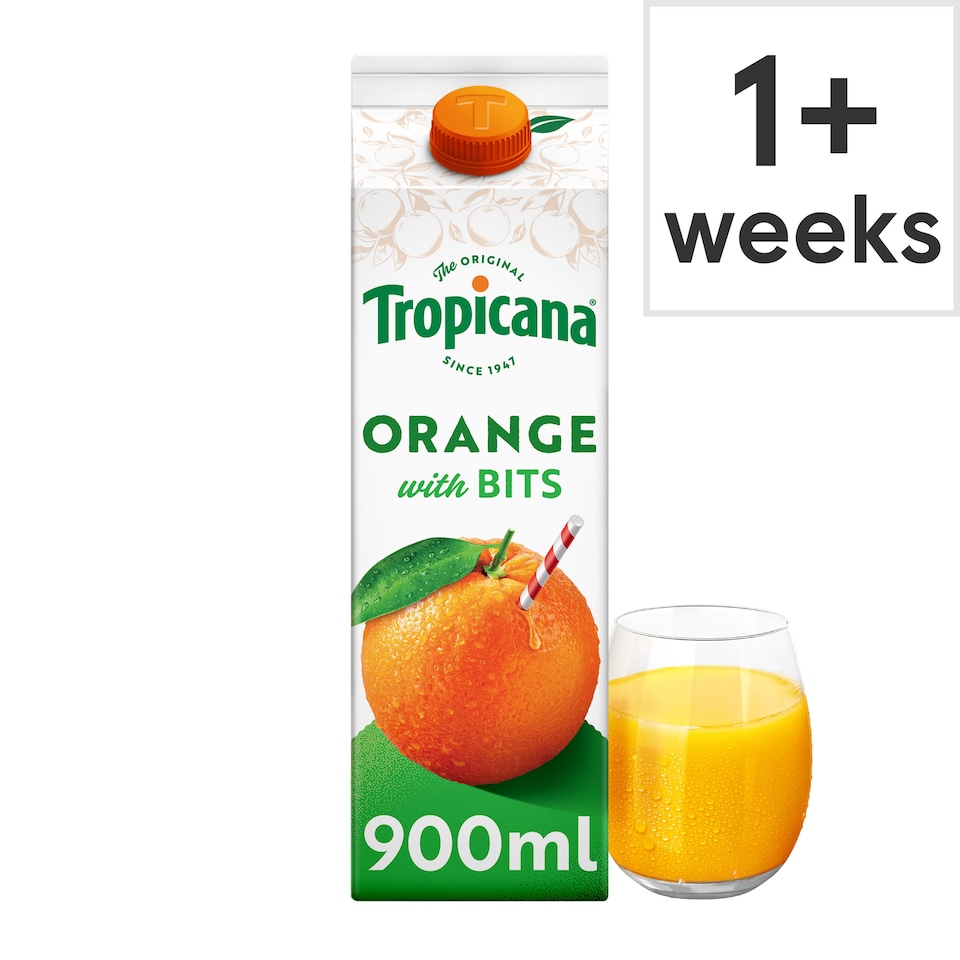 image 1 of Tropicana Original Orange With Juicy Bits 900Ml
