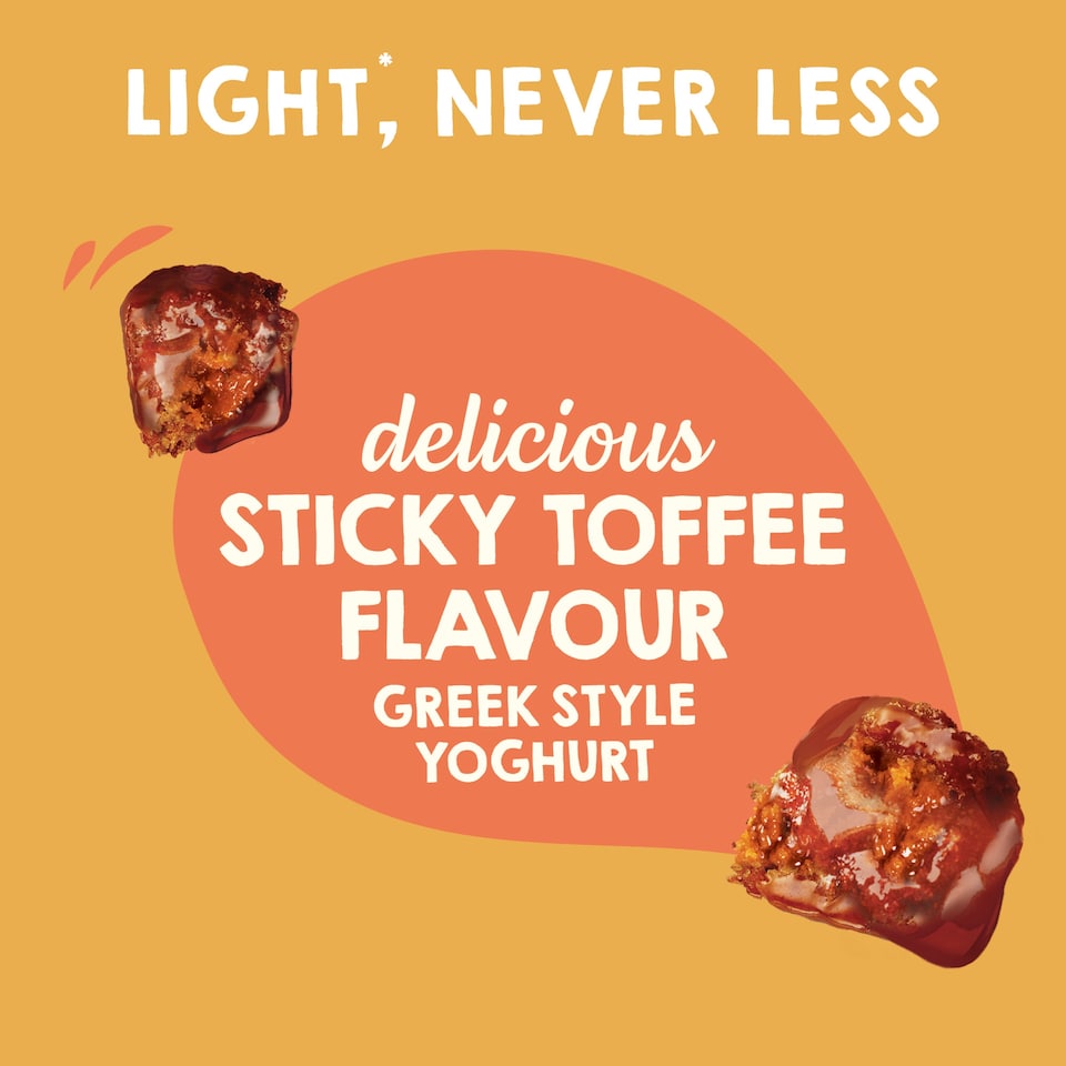 image 1 of Light & Free Sticky Toffee Greek Style Fat Free Yoghurt 4x115g