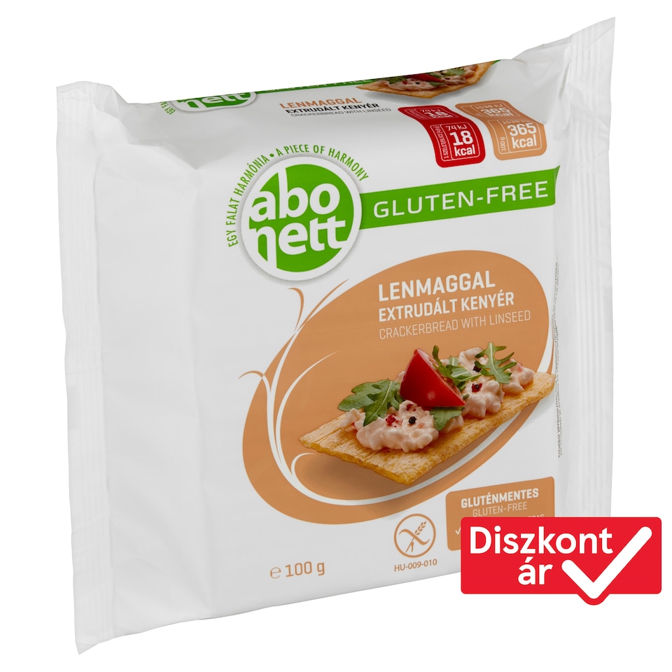 Abonett gluténmentes extrudált kenyér lenmaggal 100 g
