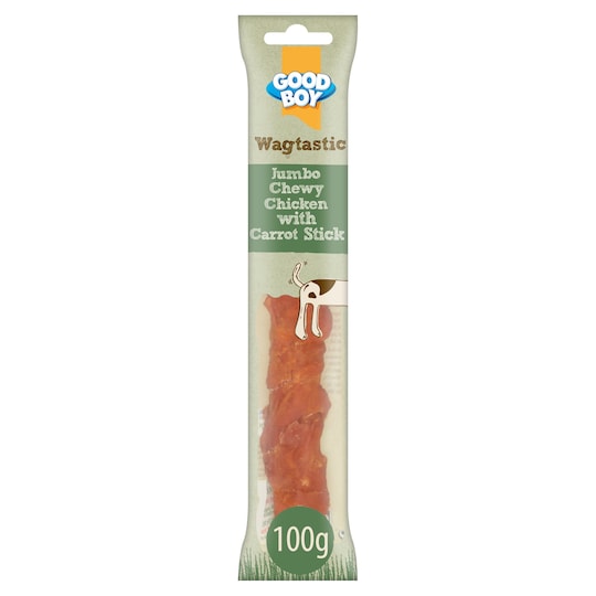 Good Boy Dog Treats Jumbo Chicken & Carrot Stick 100G Tesco Groceries