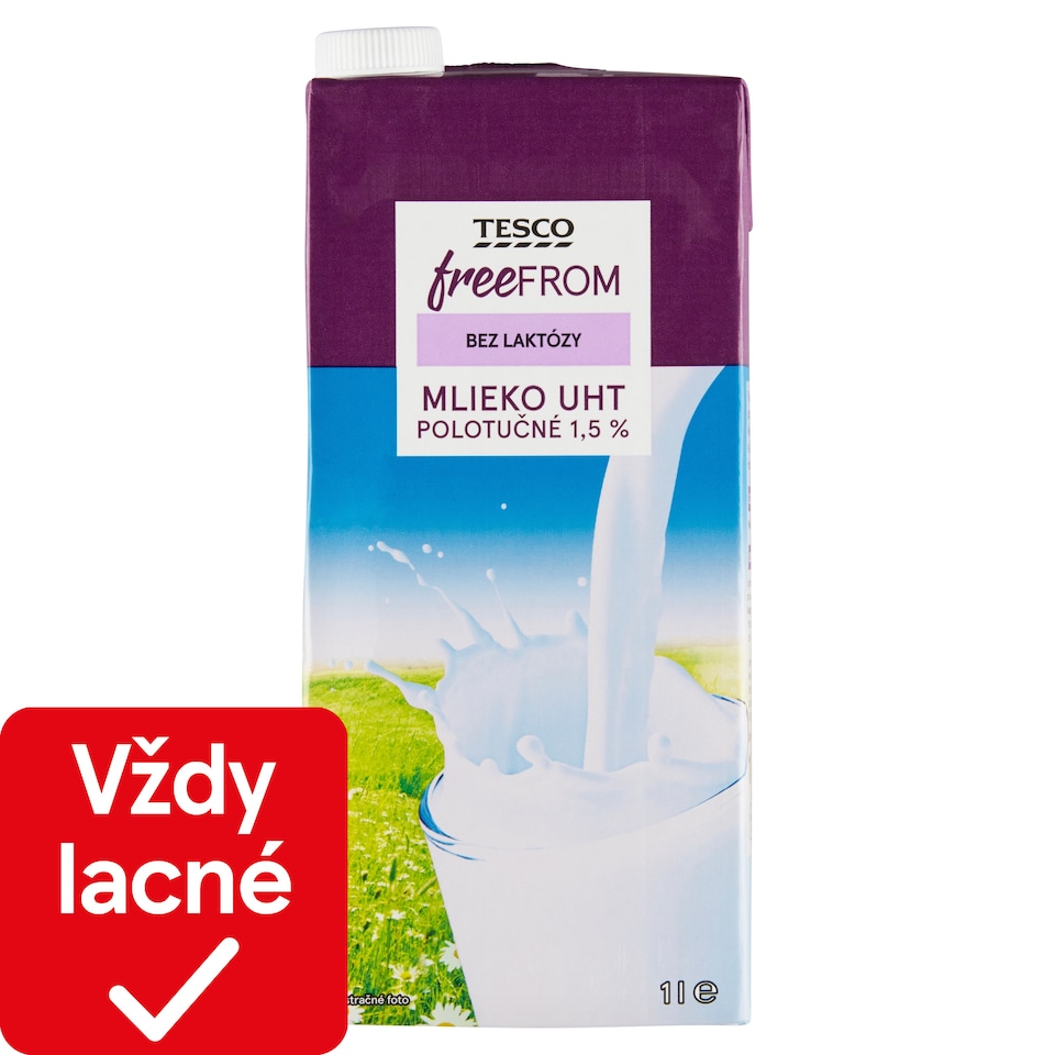 Tesco Free From Mlieko UHT polotučné 1,5% bez laktózy 1 l