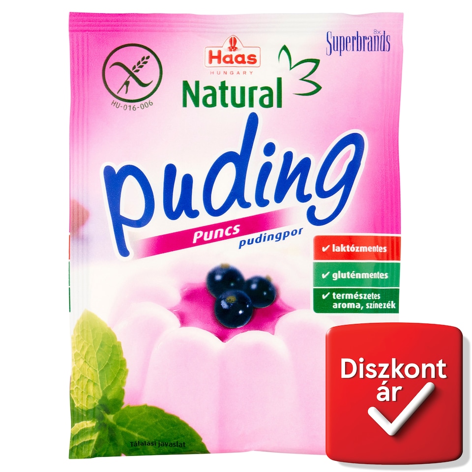 Haas Natural puncs pudingpor 40 g