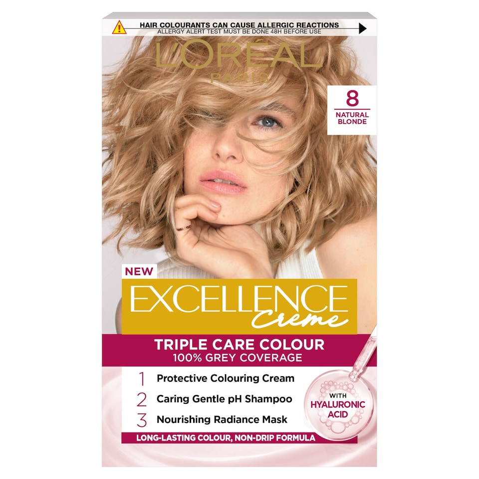 image 1 of L'Oreal Paris Excellence Creme Permanent Hair Dye - 8 Natural Blonde