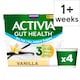image 1 of Activia Vanilla No Added Sugar Fat Free Gut Health Yoghurt Multipack 4x115g