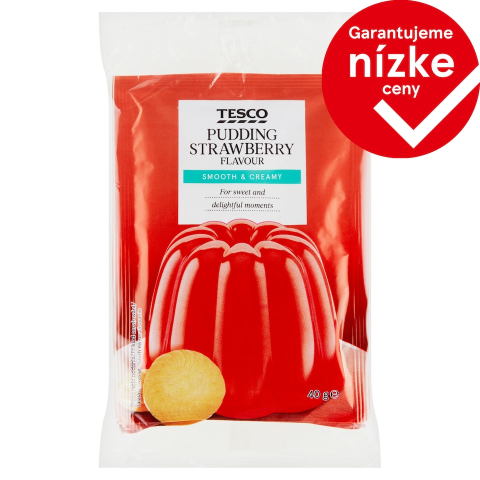 Tesco Pudding Strawberry Flavour 3 x 40 g