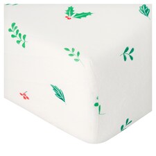  F&F Home Printed Brushed Cotton Fitted Sheet Double